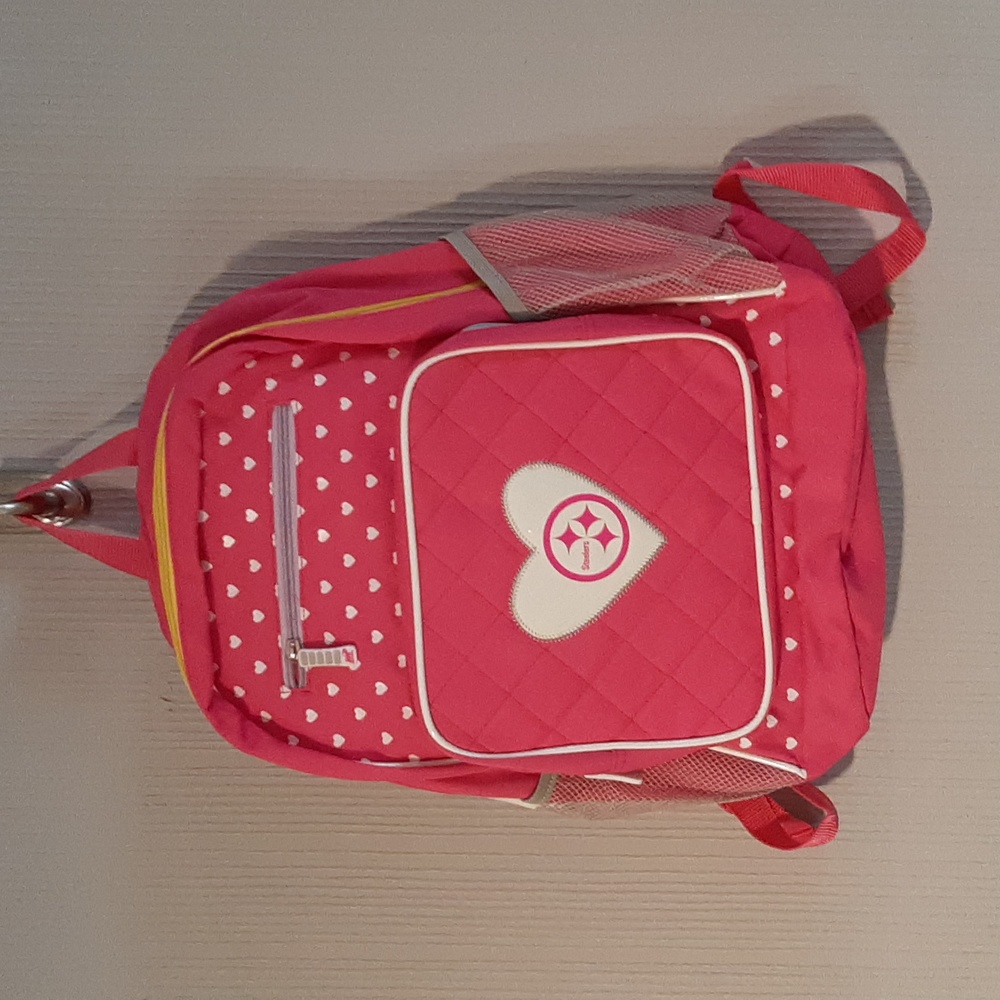 Girls pink steelers backpack